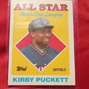 Topps All Star Baseball Card with Red and Yellow